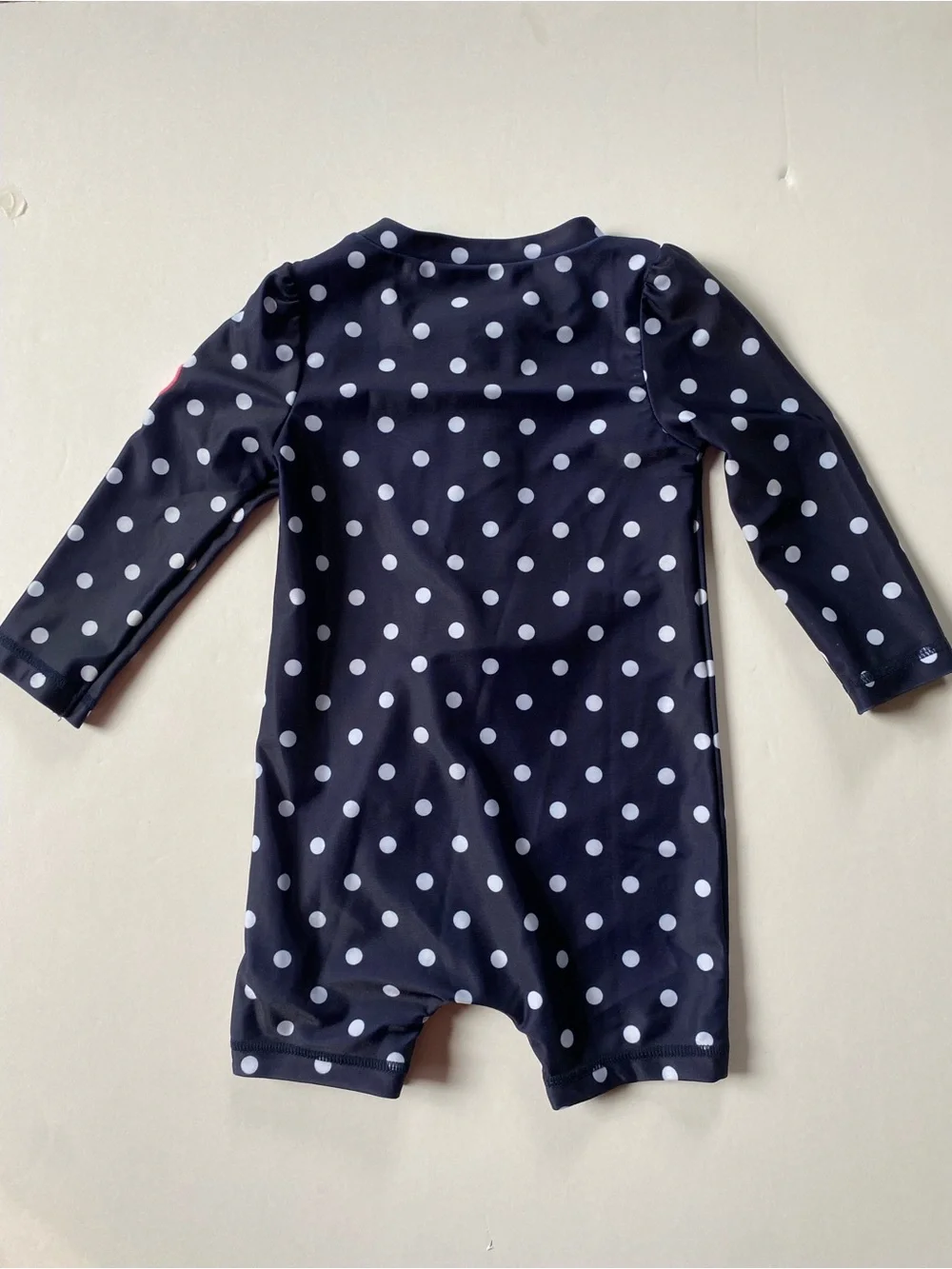 Gap Rashguard Swimsuit 12 18 Months One Piece Polka Dots Long Sleeve Girls EUC